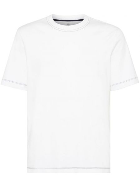 T-shirt aus baumwoll Brunello Cucinelli weiß