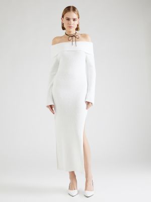 Πλεκτή φόρεμα Misspap λευκό