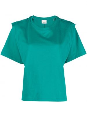 Medvilninis marškinėliai Isabel Marant žalia