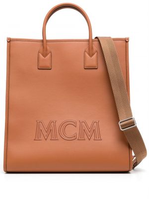Τσάντα shopper Mcm καφέ