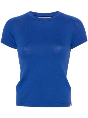 Strick kaschmir t-shirt Extreme Cashmere blau