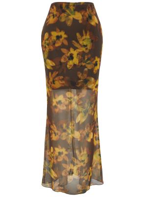 Suknja s cvjetnim printom od tila Trendyol