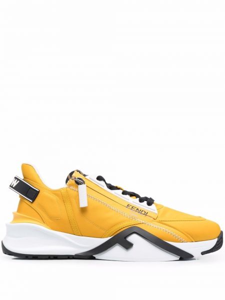 Zapatillas con estampado Fendi amarillo
