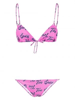 Bikini nyomtatás Natasha Zinko rózsaszín