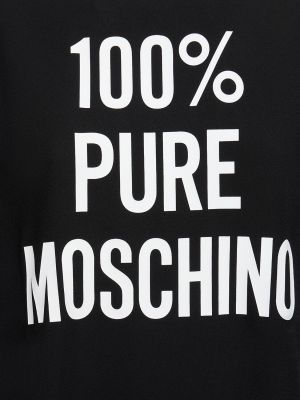 Camiseta de raso de viscosa Moschino negro