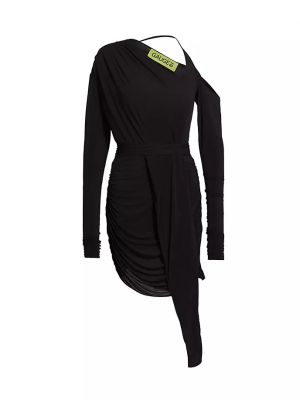 Асимметричное платье мини с драпировкой Gauge81 черное