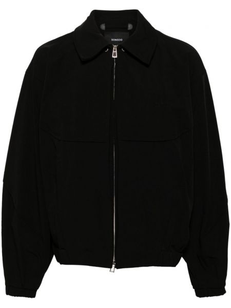 Jachetă lungă cu fermoar Songzio negru