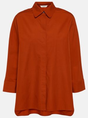 Памучна риза 's Max Mara оранжево