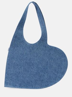 Shopper kabelka se srdcovým vzorem Coperni modrá
