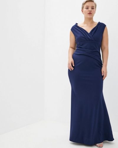 Платье Goddiva Size Plus, синее