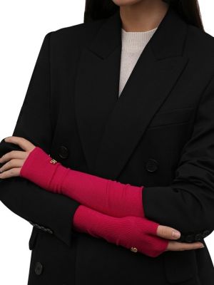 Шерстяные перчатки Dolce & Gabbana розовые
