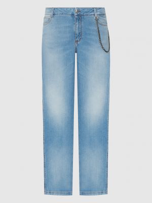 Голубые джинсы с потертостями Ermanno Scervino