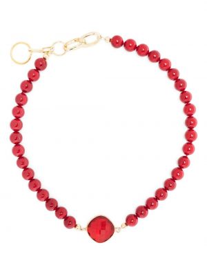 Ogrlica z perlami Atu Body Couture rdeča