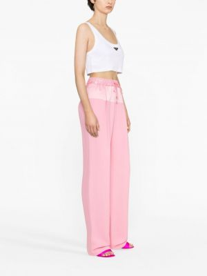 Rovné kalhoty Ermanno Scervino růžové