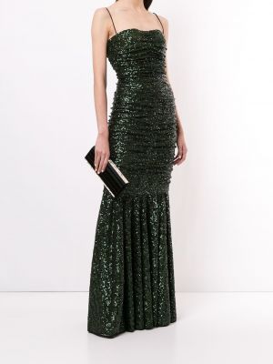 Večerní šaty s flitry Dolce & Gabbana zelené