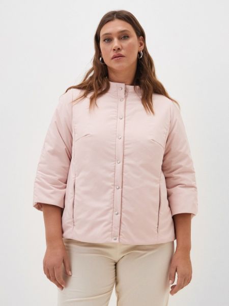 Утепленная демисезонная куртка Notte Bianca розовая