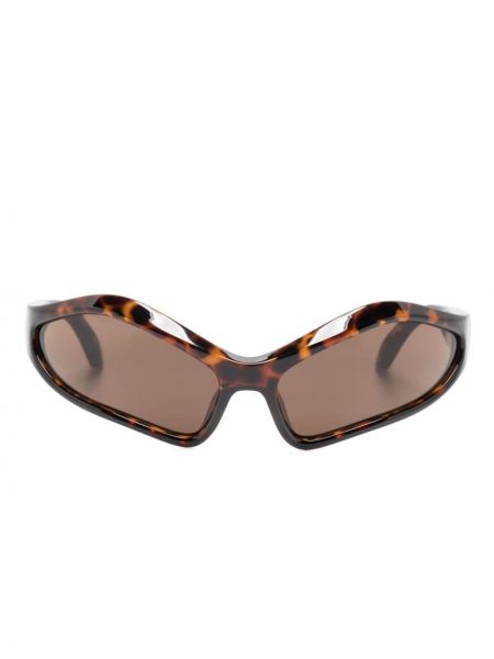 Okulary przeciwsłoneczne oversize Balenciaga Eyewear brązowe