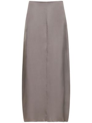 Hedvábné saténové midi sukně Anine Bing - nachový