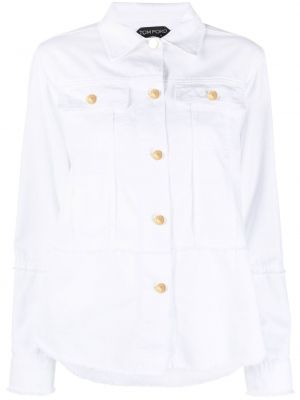 Bavlnená košeľa Tom Ford biela