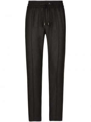 Vlněné sportovní kalhoty Dolce & Gabbana šedé