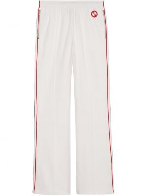 Pruhované sportovní kalhoty Gucci bílé