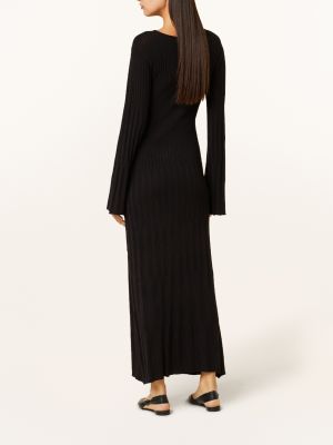 Dzianinowa sukienka długa Faithfull The Brand czarna