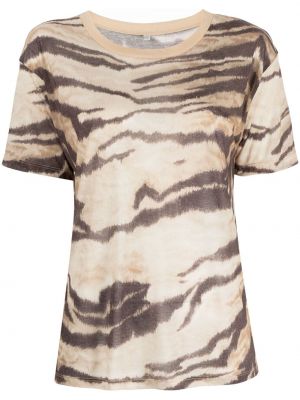 T-shirt à imprimé et imprimé rayures tigre Baserange