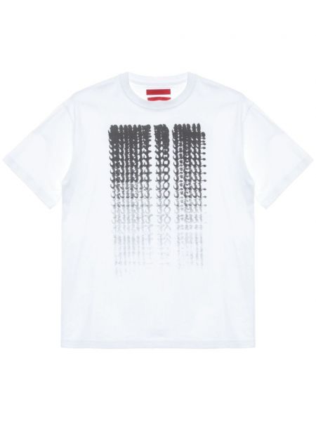 Βαμβακερή μπλούζα με σχέδιο Kusikohc λευκό