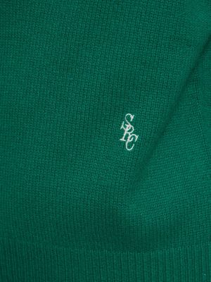 Tricou polo din cașmir Sporty & Rich verde