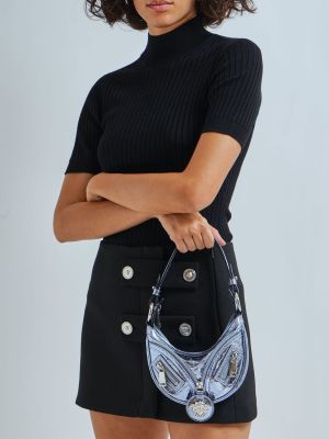 Τσάντα ώμου Versace ασημί