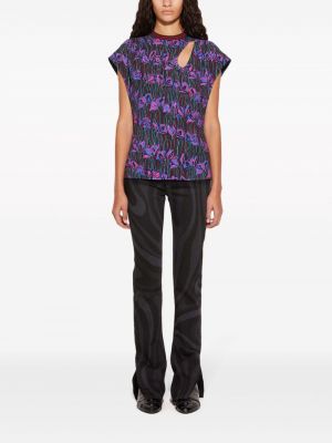 Raštuotas marškinėliai Pucci violetinė