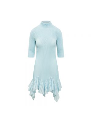Przezroczysta sukienka mini Givenchy niebieska