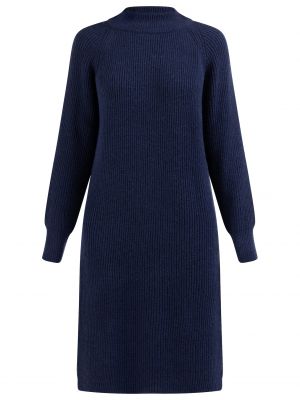 Pletené pletené šaty Dreimaster Vintage modrá