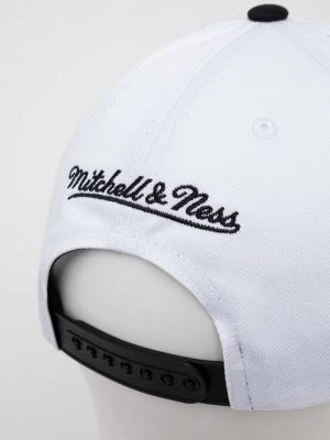 Pamučna kapa s printom Mitchell&ness bijela