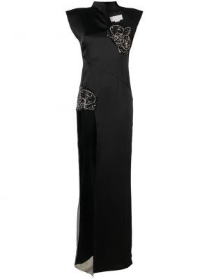 Прозрачна вечерна рокля Genny черно
