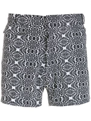 Shorts à imprimé à motif géométrique Amir Slama noir