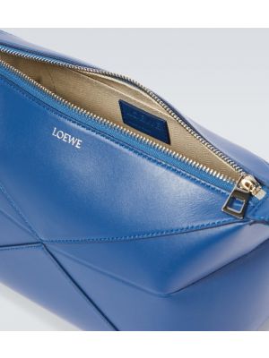 Кожени чанта Loewe синьо