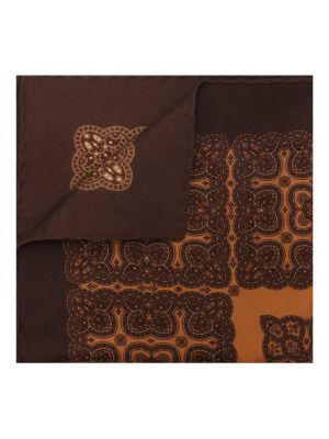 Шелковый платок Stefano Ricci коричневый