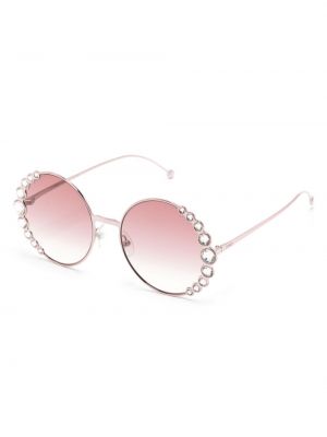 Křišťálové sluneční brýle Fendi Eyewear růžové