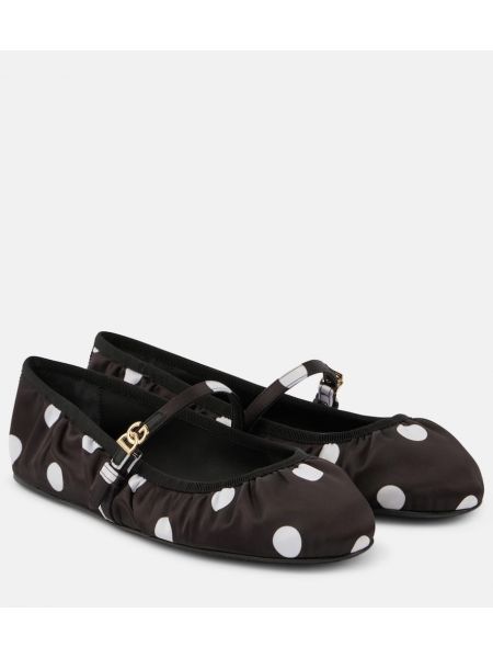 Prickig satin ballerinas Dolce&gabbana svart