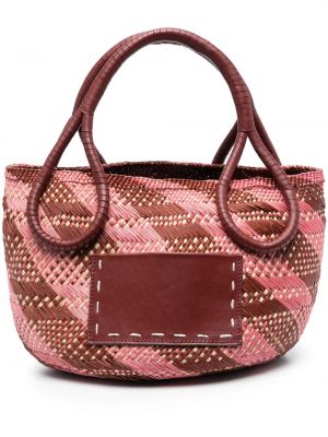 Geflochtene shopper handtasche Johanna Ortiz pink