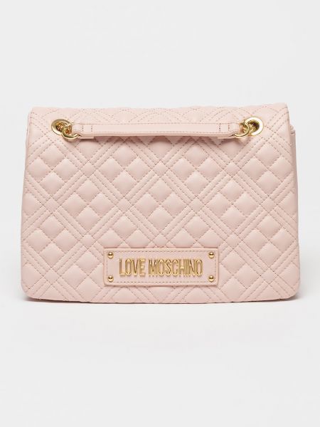 Стеганая сумка из искусственной кожи Love Moschino розовая