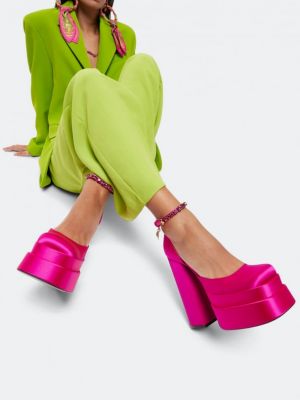 Туфли на платформе Versace розовые