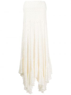 Čipkovaná dlhá sukňa Alexis biela