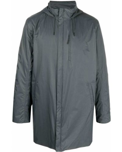 Kabát na zips s kapucňou Rains sivá