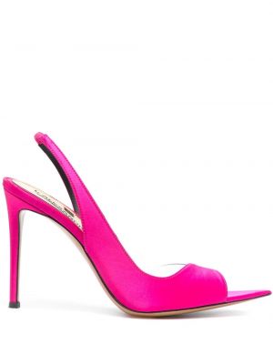 Saténové sandály Alexandre Vauthier růžové