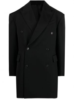 Oversized gyapjú kabát Wardrobe.nyc fekete