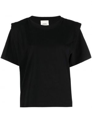 T-shirt a maniche corte con scollo tondo Isabel Marant nero