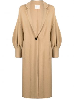 Kašmírový kabát Lisa Yang hnědý