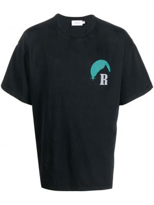 Βαμβακερή μπλούζα Rhude μαύρο